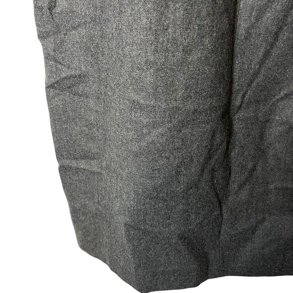 Liz Claiborne Pleated Midi Modest Vintage Gray Wool Skirt Pockets Old Money 16 - Picture 12 of 16